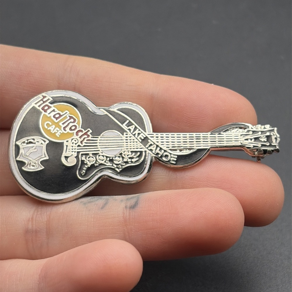 Hard Rock‎ Cafe Lake Tahoe Acoustic Guitar Music Instrument Lapel Hat Pin